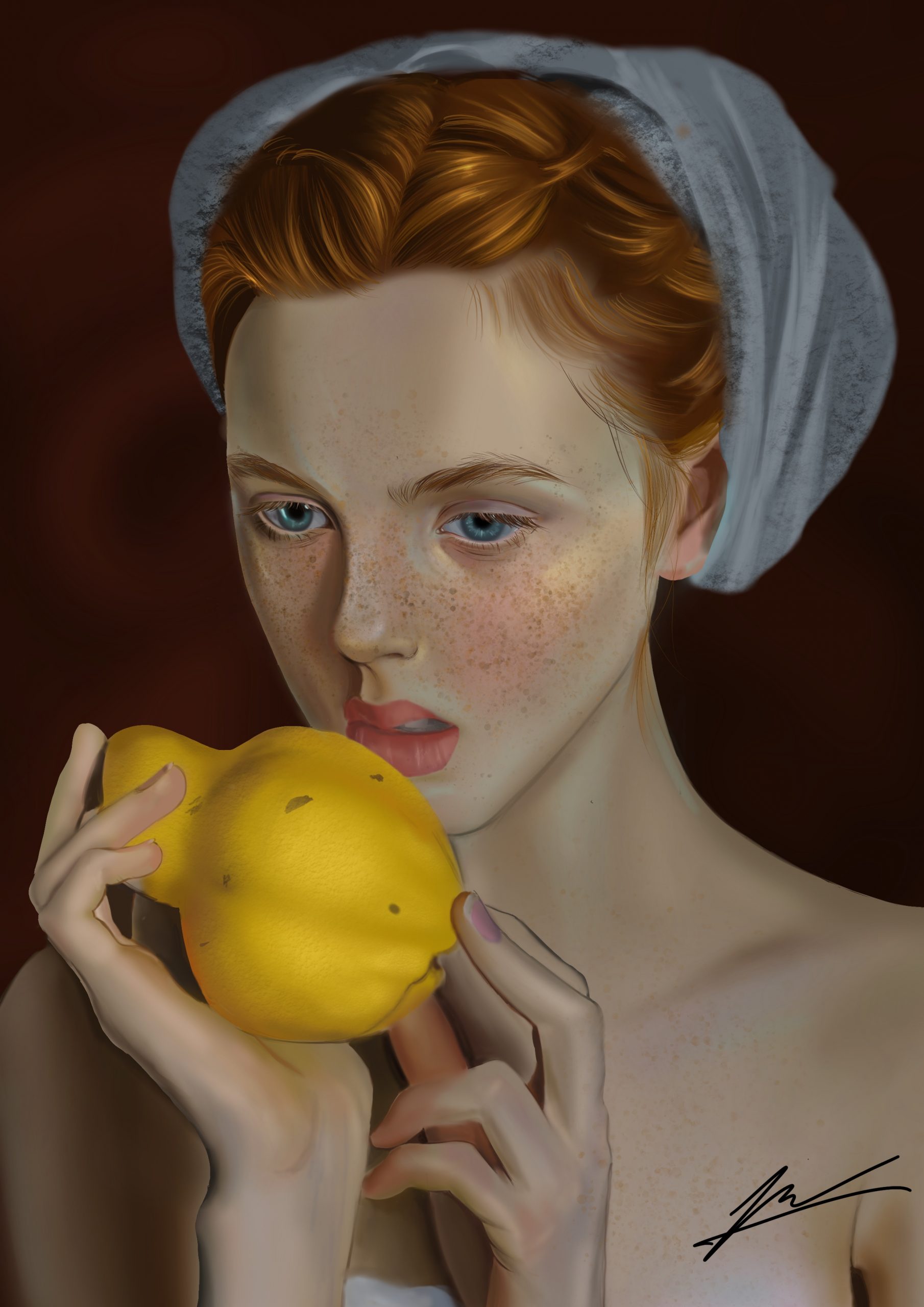 Digital painting – Danish girl